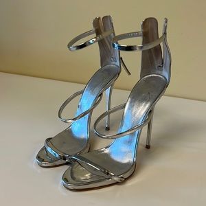 Giuseppe Zanotti silver heels